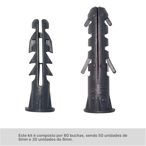 Genérico Kit de 320 Parafusos para Madeira Chipboard Philips com 80 Buchas + Estojo