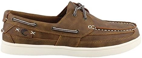 Men's Island Surf Company, Newport Boat Shoes Wide Width LT BROWN 9 W