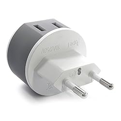 OREI European Power Plug Adapter, with 2 USA Inputs