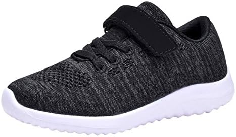 Umbale Toddler's Lightweight Sneakers Boys and Girls Cute Casual Athletic Shoes Multiple Colors(Toddler/Kids) (3 M US Little Kid, Black)