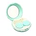 Transer Macaron Contact Lens Case Double Box Mini Beauty Pupil Rre Box (Blue)