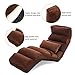 Giantex Folding Lazy Sofa Chair Stylish Sofa Couch Beds Lounge Chair W/Pillow (Coffee)