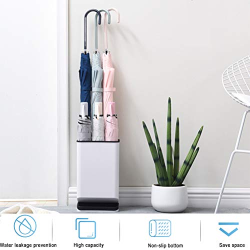 YANSHON Umbrella Stand Rack, Entryway Freestanding Umbrella Stand Holder with Removable Drip Tray, Stored 6 Umbrellas