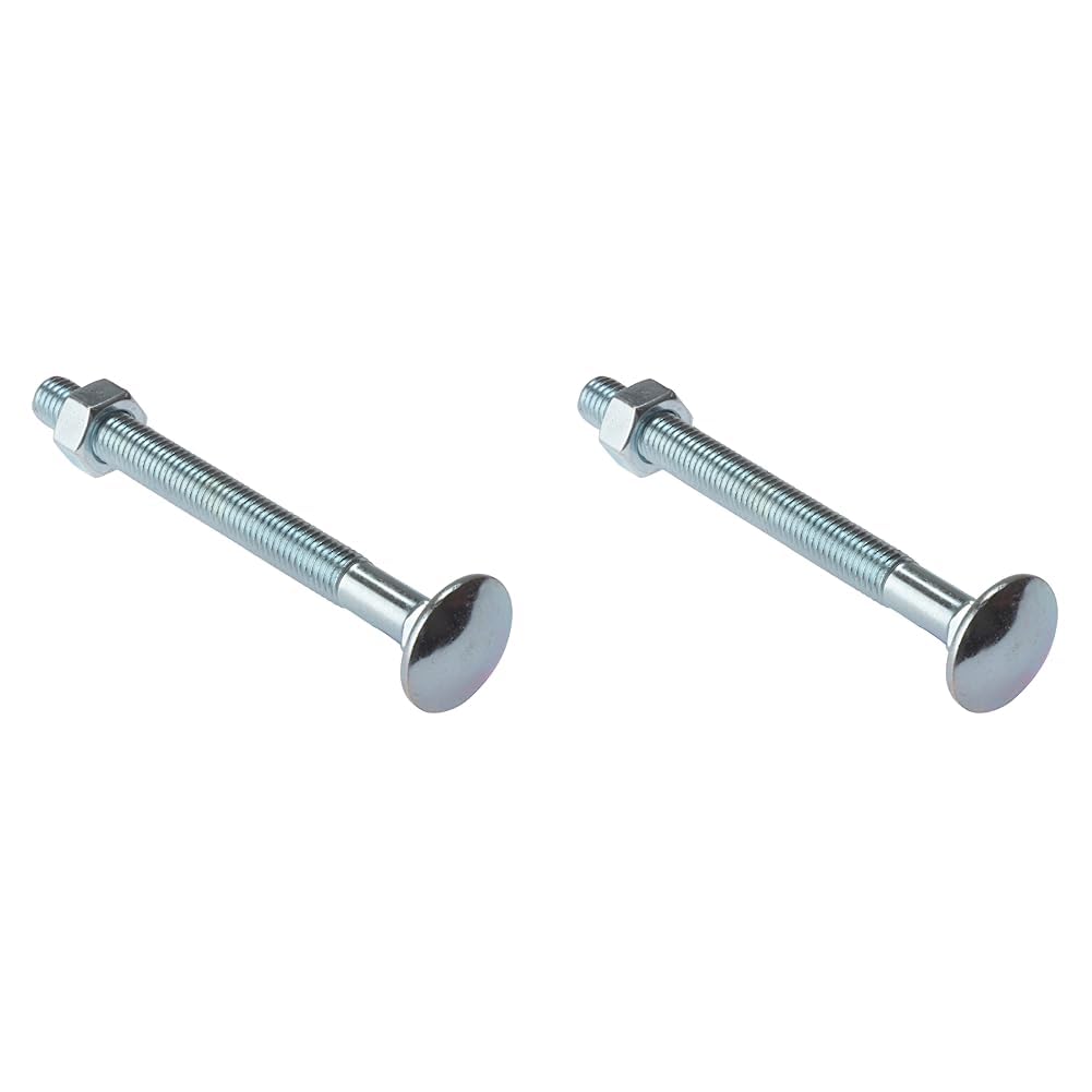 ForgeFix Carriage Bolts | M10 x 280mm | Zinc Plated | Bag 10 (Pack of 2)