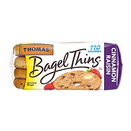 Thomas', Cinnamon Raisin Bagel Thins, 8 ct, 13 oz - 2 Packs