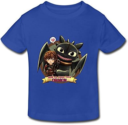 Boy Girl (age 2-6) Toothless How To Train Your Dragon Cotton Tee Shirt 4 Toddler RoyalBlue