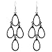 D EXCEED Fashion Chandelier Drop Earrings Teardrop Shaped Chandelier Crytal Dangle Drop Earrings for Women Black