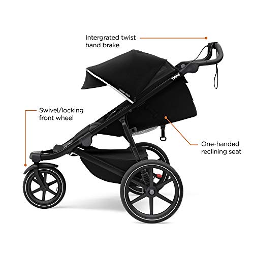 Thule Urban Glide Jogging Stroller, Black/Black Frame (10101923