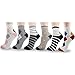 DearMy Womens Cute Design Casual Cotton Crew Socks for Gift Idea One Size Fits All (Happy Dog 6 Pairs)