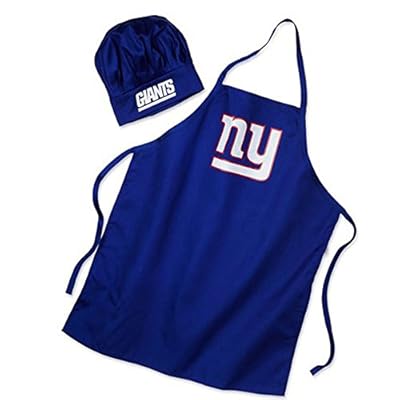 Men's Chef Hat & Apron - NFL - New York Giants - Team Logo BBQ Barbeque Cook Grill Home Tailgating Picnic