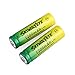 OVERMAL 2PCS 14500 3.7V 1200mAH BRC Lithium Rechargeable Li-ion Battery + Smart Charger