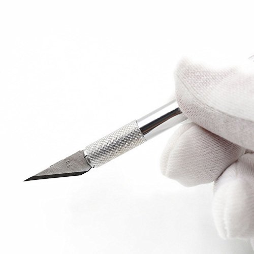 Craft Knife Precision Hoppy Knives Scalpel Pen Carve Stainless Steel for DIY Art Work Cutting,Carving,Cellphone Laptop Repairs Engraving Hand Tools Utility(3 Pcs Sculpture Knives with 19 Pcs Blade)