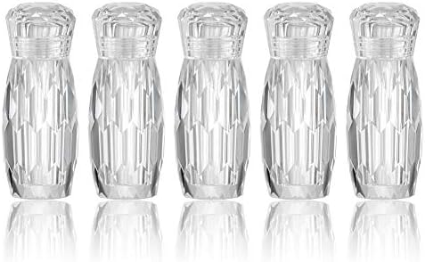 0.17 Oz Empty Diamond Loose Powder Container, Face Body Nail Glitter Storage, Eyeshadow Jar - for Beads, Makeup Powder Case (Acrylic, Pack of 5)