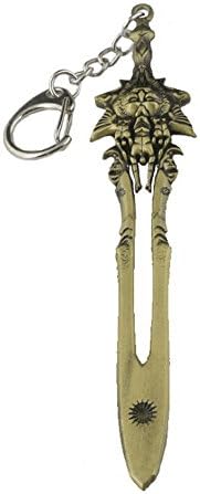 ZJWEI The Avengers Marvel Movie Comics Superhero Metal Alloy Keychain Key Ring（Kratos Big Sword） 1PCS