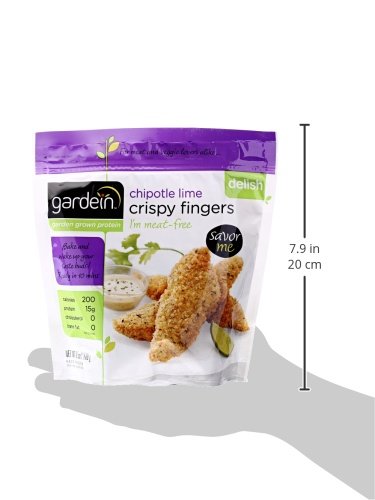 Gardein Chipotle Lime Crispy Chick'n Fingers, Meatless Protein Packed Strips, 9.5 Ounce (Frozen)