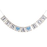 Pixnor IT IS A BOY Paper Garland Bunting Banner Christening Baby Shower Garland Decoration Birthday Party Favors Photo Prop