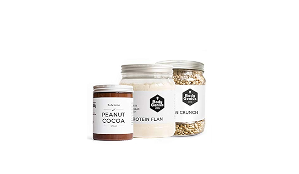 BODY GENIUS Merienda o Postre Proteico (Galleta). Flan ...