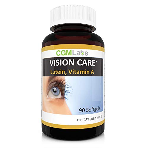 CGM-Labs Vision Care, Lutein 40mg, Zeaxanthin, Vitamin A, Bilberry Extract, 90 Softgel