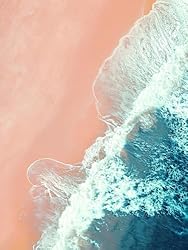 Pink Blue White Fresh Ocean Beach Theme 5x7 Area