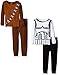 Star Wars Little Boys 4 Piece Cotton Pajamas Set Chewbacca & Stormtrooper