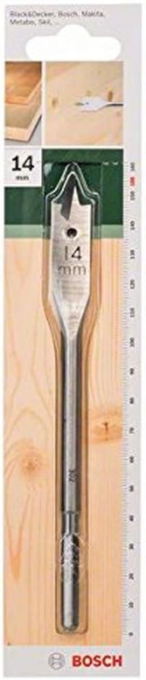 Bosch 1x Spade Bit (for softwood medium-hard wood, Hex, diameter 14,0 mm, Accessory Drill Driver), silver, 14 mm