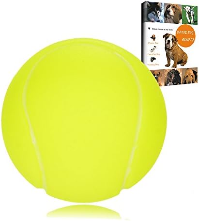 Savena Squeaky Dog Ball -New Upgrade Made by Non-Toxic Odorless Environmental Material No-Stuffing Toy Bite Resistant Including An EBook (Tennis Ball Pack of 1)