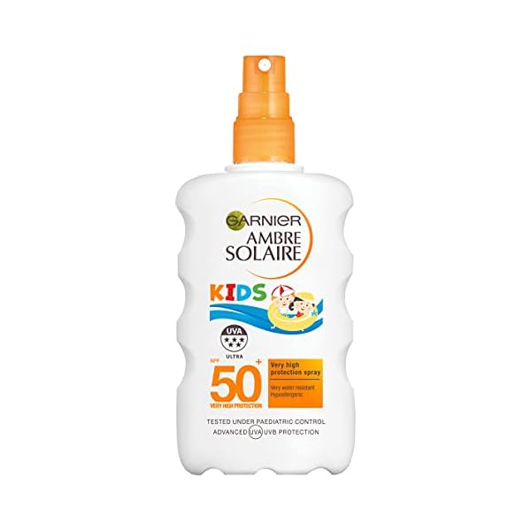 Garnier-Ambre-Solaire-Kids-Water-Resistant-Sun-Cream-Spray-SPF50-High-Sun-Protection-Kids-Suncream-Spray-SPF50-200-ml Garnier Ambre Solaire Kids Water Resistant Sun Cream Spray SPF50+, High Sun Protection Kids Suncream Spray SPF50+ 200 ml
