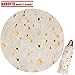 LetsFunny Burrito Tortilla Wrap Blanket, Burrito Wrap Novelty Blanket Tortilla Towel for Adults/Kids, Giant Round Beach Towel/Throw Blanket/Picnic Blanket (Yellow, 60)