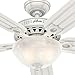 Hunter Fan Company, 53122, 52 inch Beachcomber White Indoor / Outdoor Ceiling Fan with LED Light Kit and Pull Chain