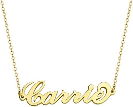 Yesarts 18 Gold Plated 925 Sterling Silver Personalized Name Necklace - Custom Made with any name (14)