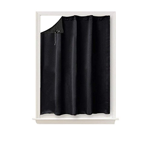 NICETOWN Blackout Curtain Temporary Blinds Versatile Anywhere (Black