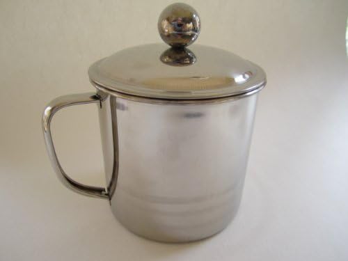 NaWiat Stainless Steel Shaving Mug with Lid 95x88mm