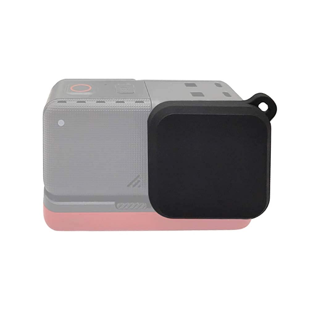 Action Camera Lens Protector Cover Dust-proof Cap Silicone Carrying Travel Lens Protector Silicone Lens Cap Cover Lens Protective Case Mini Camera Lens Cap Cover for One R 4K (Black)