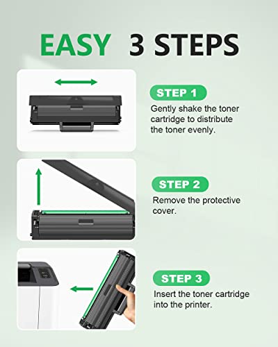 colorfly 106A Toner Cartridges Replacement for HP 106A W1106A, for Laser MFP 137fnw 137fwg MFP 135a 135w 135r 135wg for HP Laser 107w 107a 107r, (With Chip, 1 Black)