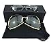 Rimless Oversize Vintage Retro butterfly upside down Tint Lens Sun Glasses (Gold, Clear)