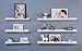 O&K FURNITURE Set of 2 Picture Wall Ledge for Photo Frames, Floating Wall Shelf, (White, 18.9 Inches)