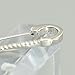 Paialco 925 Sterling Silver Safety Pin Shaped Earrings, White Gold Plating