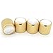 Gold Volume Tone Control Metal Knob w/Pearl White Top for Guitar Bass Pack of 4