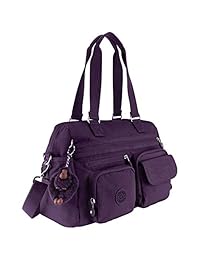 Kipling Mara Satchel - Sello sólido, color morado