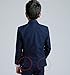 YuanLu Boys Colorful Formal Suits 5 Piece Slim Fit Dresswear Suit Set (Navy Blue, 12)
