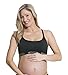 Cake Maternity Cotton Candy Wirefree Nursing Bra for Breastfeeding, Seamless Maternity Sleep Bra, Black, Medium