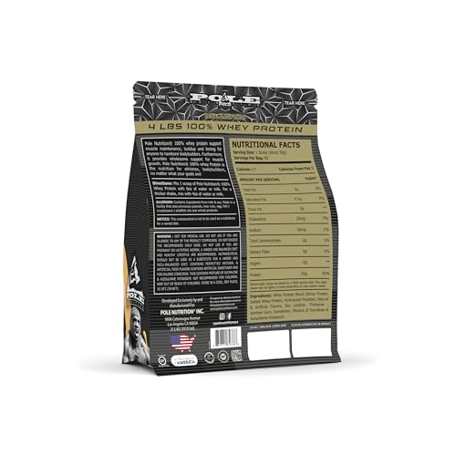Pole Nutrition Whey Protein | Lean Muscle Shake | High Protein, Zero Sugar (1.81 Kg) | Supports Recovery & Muscle Growth (4 Lbs, COOKIE & CREAM)