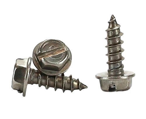 #8 X 1/2" Stainless Steel Hex Washer Head w/Slot Sheetmetal Screw (1/2" to 1-1/2" in Listing) 100 pcs Sheet Metal Screws (#8x1/2 Inch)