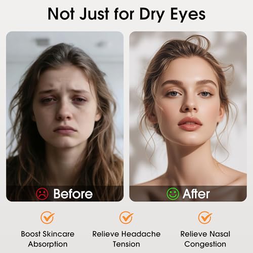 Heated Eye Mask, BOYUNSHI Cordless Eye Mask for Dry Eyes, Warm Eye Compress Eye Relief Improved Sleep with 4 Heat & 4 Timer, Washable Eye Heating Pad for Travel, 1200mAh Rechargeable Battery