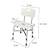 OMECAL 450LBS Heavy Duty Shower Bath Chair with Backrest,Upgraded Aluminum Alloy Non-Slip Adjustable Height, Medical Safety Seat Stool Seat