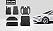 TOUGHPRO Floor Mats Accessories for Tesla Model X (6 Seater Built 10/17/16 and Older) No Center Console All Weather Heavy Duty (Made in USA) Black Rubber 2016 (Complete Set)