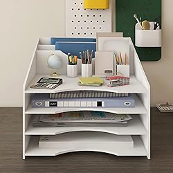 Natwind Office White Desktop Organizer Paper File