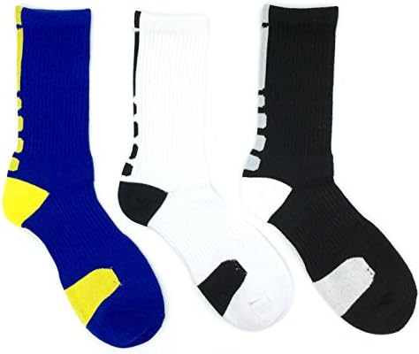 SpankY Men's Athletic Patterned Cushioned Crew Socks