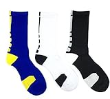 SpankY Men's Athletic Patterned Cushioned Crew Socks