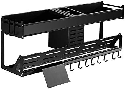 Punch-free Multi-function Kitchen Rack, Storage Rack With Hook Mobile Phone Holder, Cruet Bottle Organizer